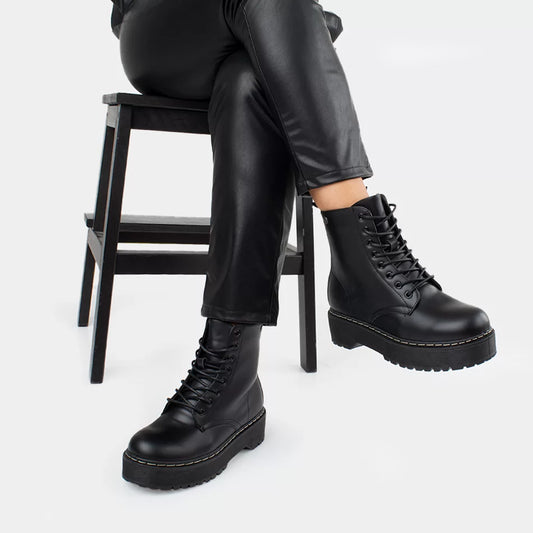 Black Vegan Military Boot